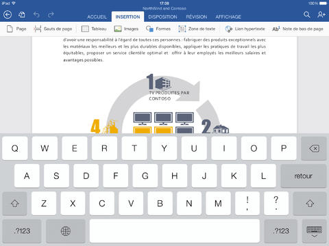 Microsoft Word pour iPad